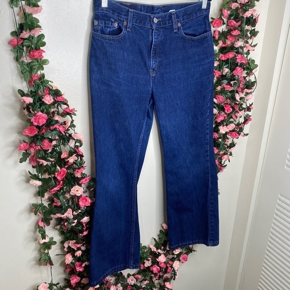 Levi’s Bootcut Dark Wash Low Rise Jeans Womens Casual Made in USA VTG - Picture 2 of 8